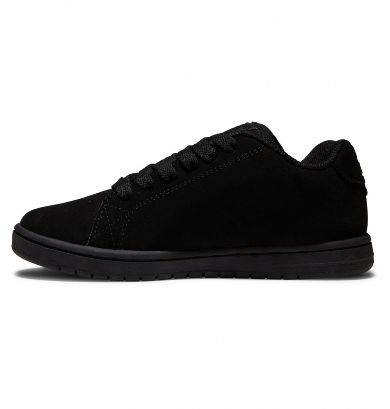 Black DC Shoes Gaveler - Leather Shoes | SZTRPX-341