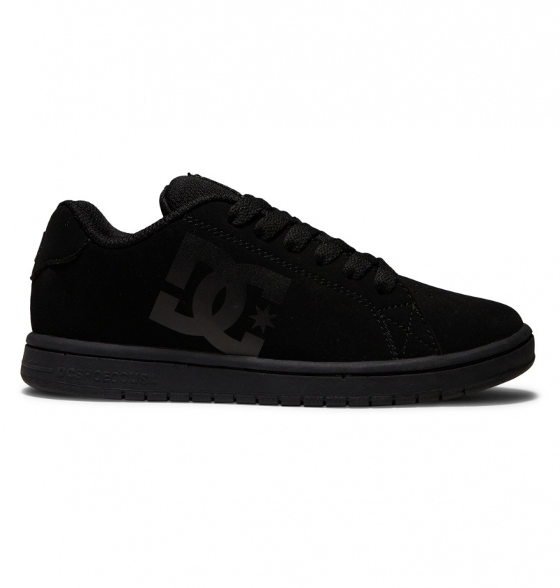 Black DC Shoes Gaveler - Leather Shoes | SZTRPX-341