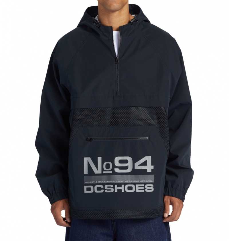 Black DC Shoes Lofi - Hooded Anorak | RTIQMG-875