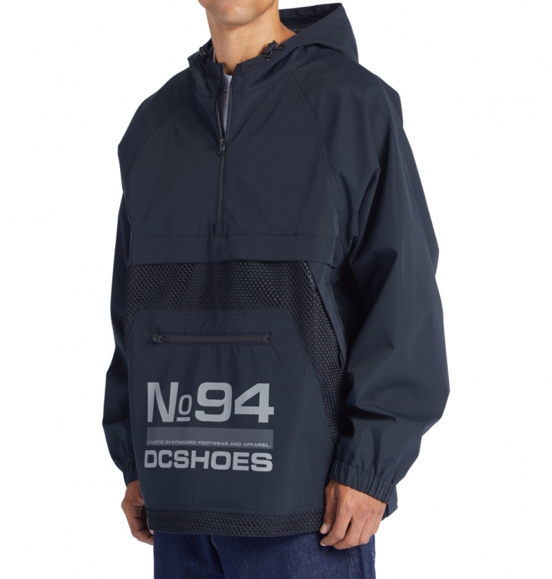 Black DC Shoes Lofi - Hooded Anorak | RTIQMG-875