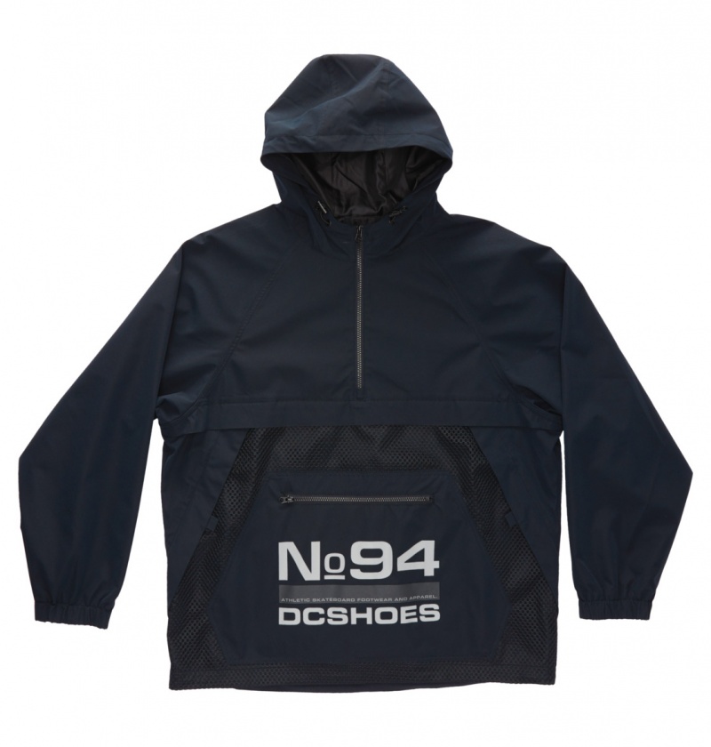 Black DC Shoes Lofi - Hooded Anorak | RTIQMG-875