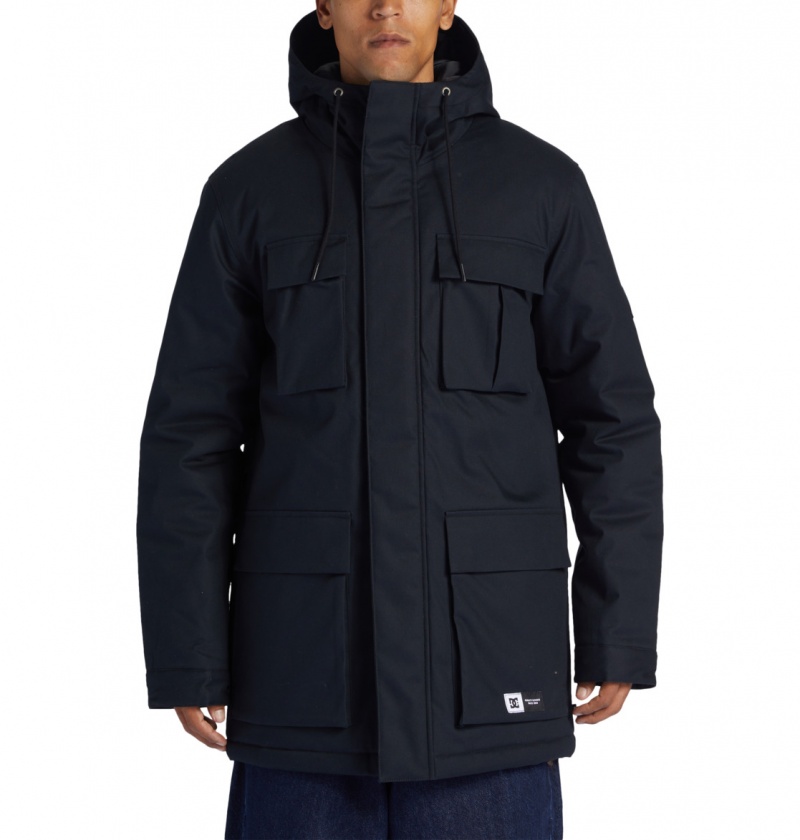 Black DC Shoes Maybury - Hooded Parka | LSDXZY-498