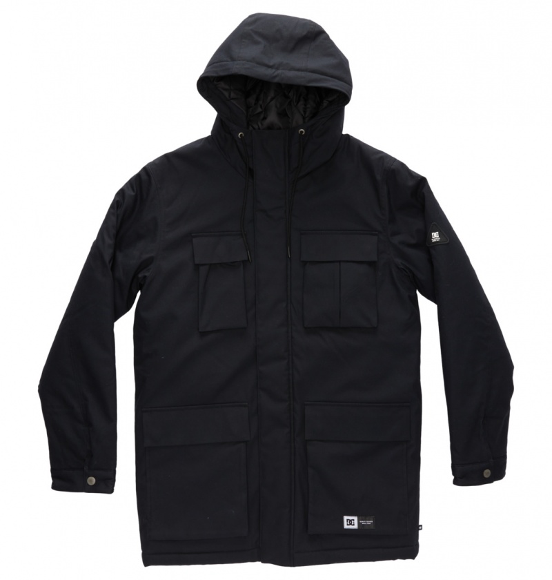 Black DC Shoes Maybury - Hooded Parka | LSDXZY-498