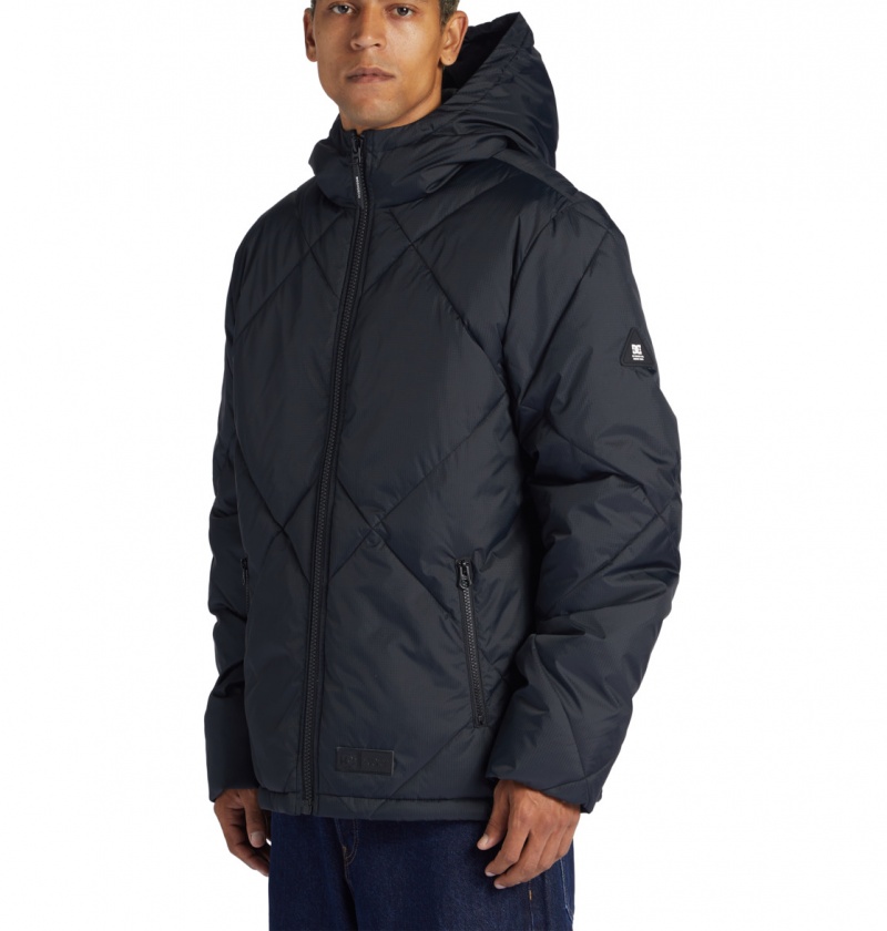 Black DC Shoes Passage - Puffer Jacket | UFJLPA-753