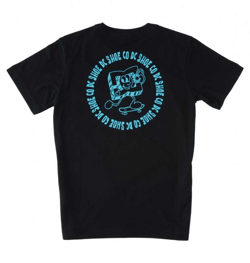 Black DC Shoes Playtime - T-Shirt 10-16 | OWZSJF-253