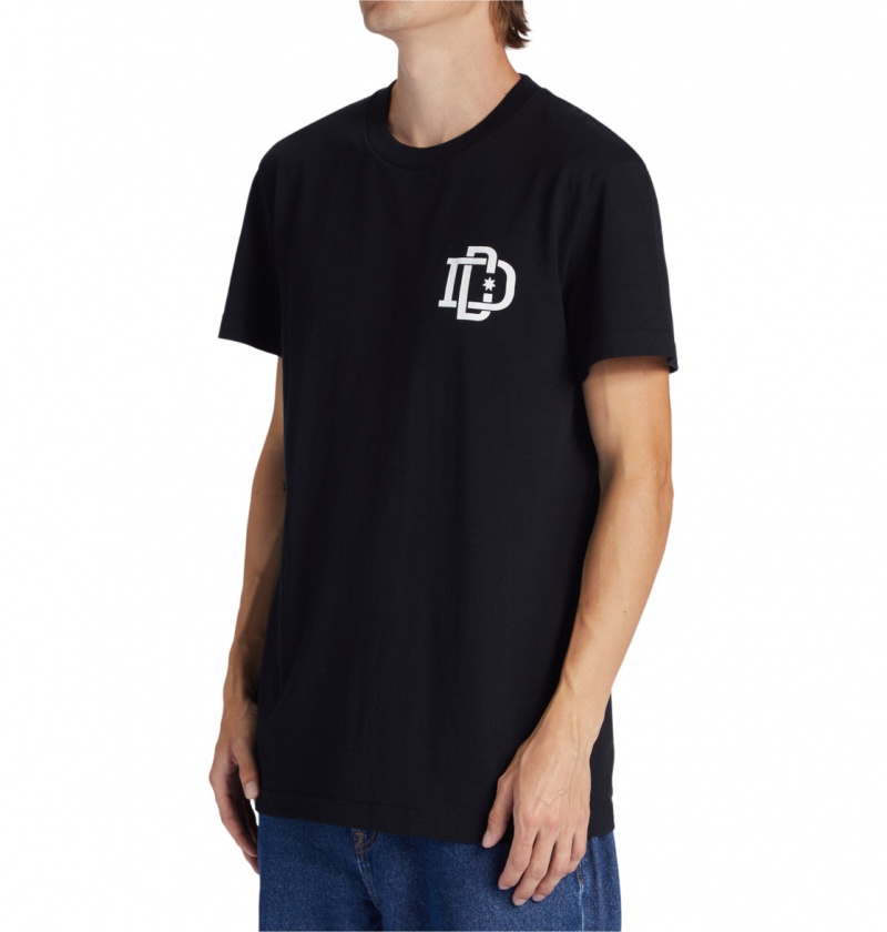 Black DC Shoes Rugby Crest - T-Shirt | HXJFEC-240