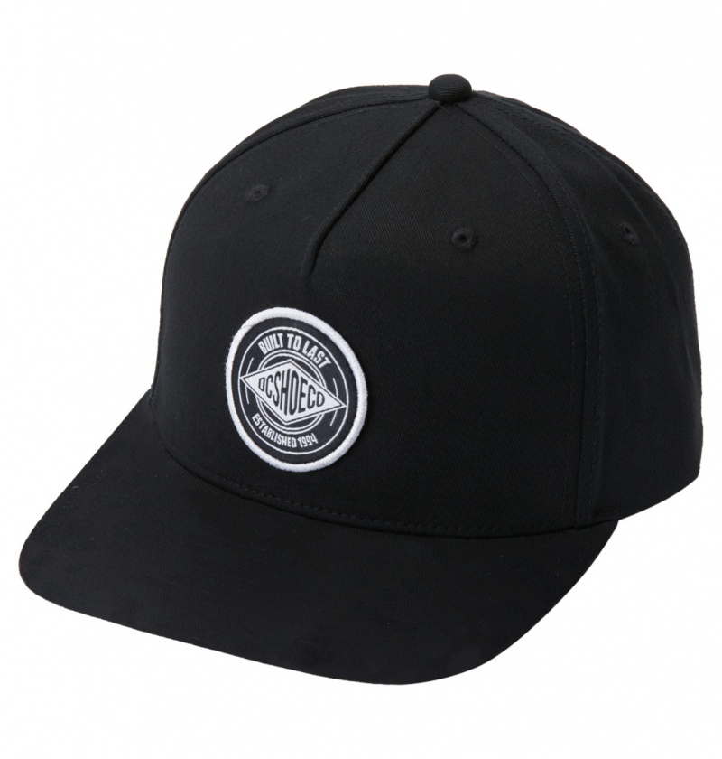 Black DC Shoes Slacker - Snapback Cap | KWMEVP-012