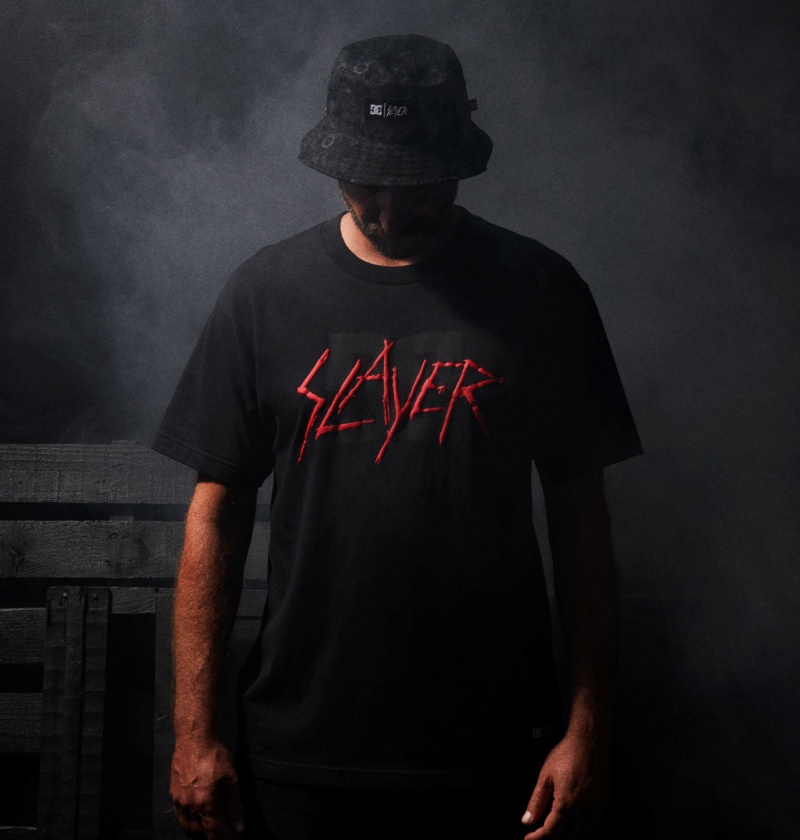 Black DC Shoes Slayer - T-Shirt | VJSNPR-254