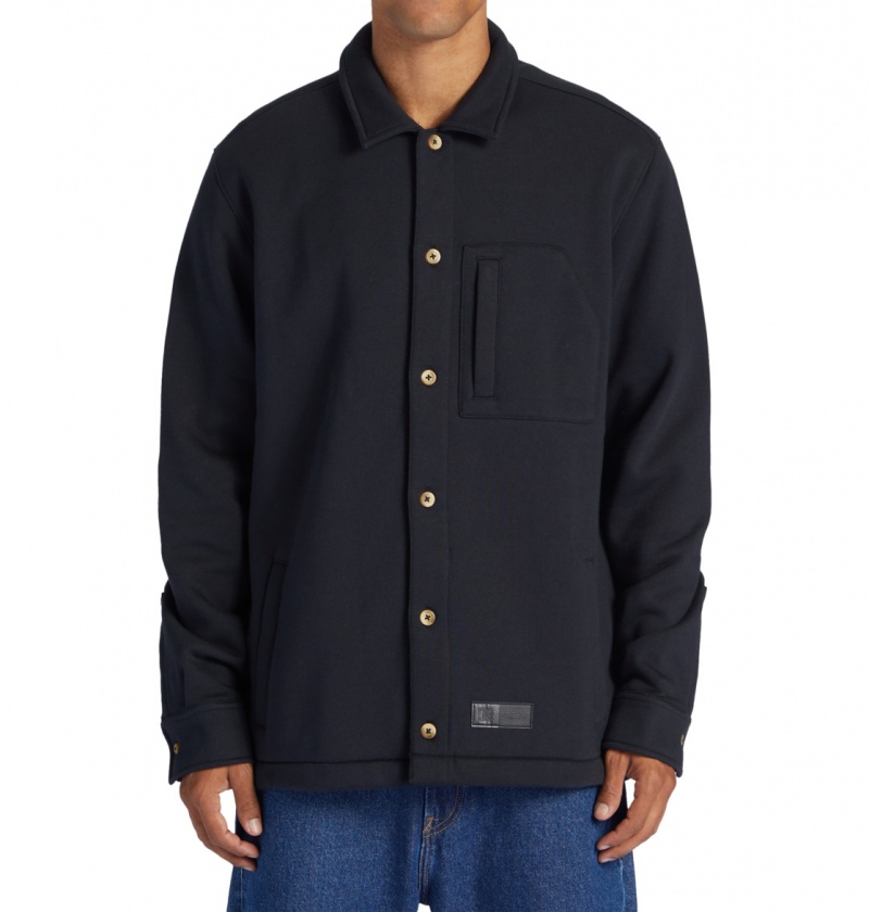 Black DC Shoes The Lux - Overshirt | ZCLVEW-409