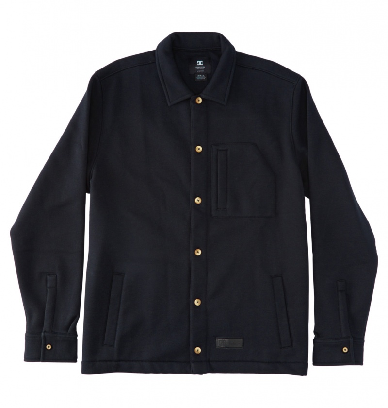 Black DC Shoes The Lux - Overshirt | ZCLVEW-409