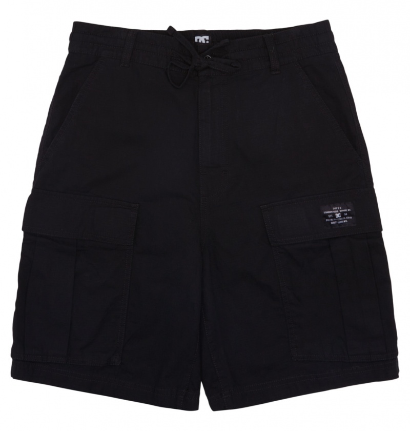 Black DC Shoes Tundra - Cargo Shorts | MCHEUB-376