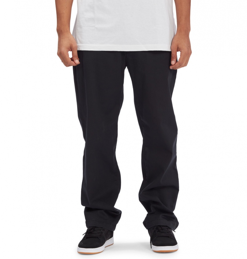 Black DC Shoes Worker Relaxed - Chinos | WECDRL-863