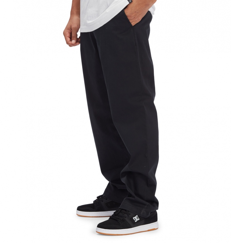 Black DC Shoes Worker Relaxed - Chinos | WECDRL-863