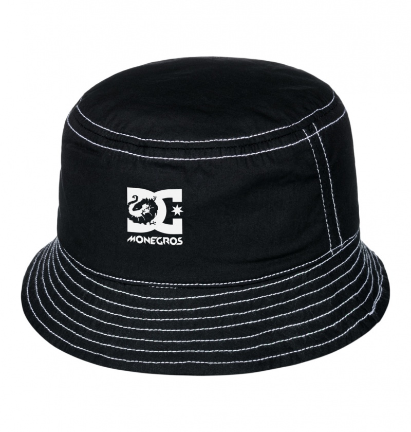 Black DC Shoes x Monegros - Reversible Bucket Hat | BCVGSW-286