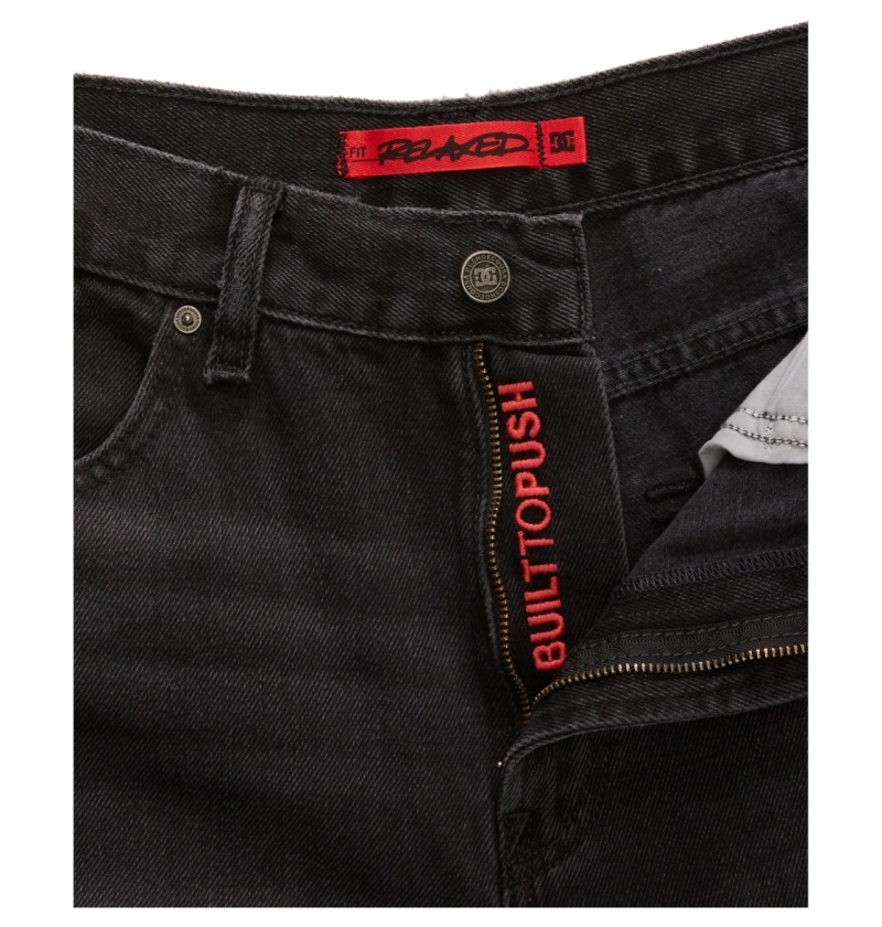 Black Denim DC Shoes Worker - Relaxed Fit Jeans | OPSJKL-298