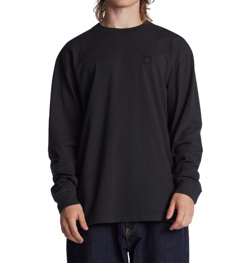 Black Garment Dye DC Shoes DC 1994 - Long Sleeve T-Shirt | VBCJRK-305