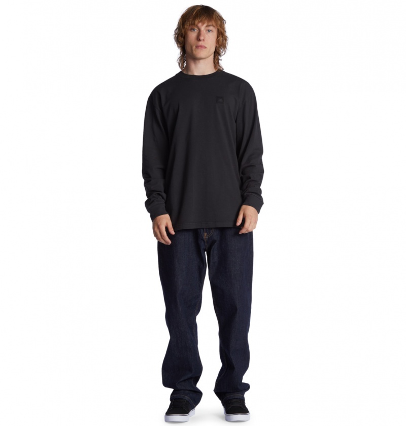 Black Garment Dye DC Shoes DC 1994 - Long Sleeve T-Shirt | VBCJRK-305