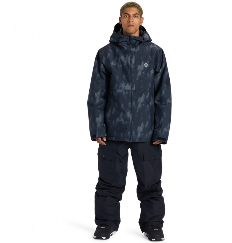 Black Tree Runs DC Shoes Basis Print - Technical Snow Jacket | XSJEHW-973