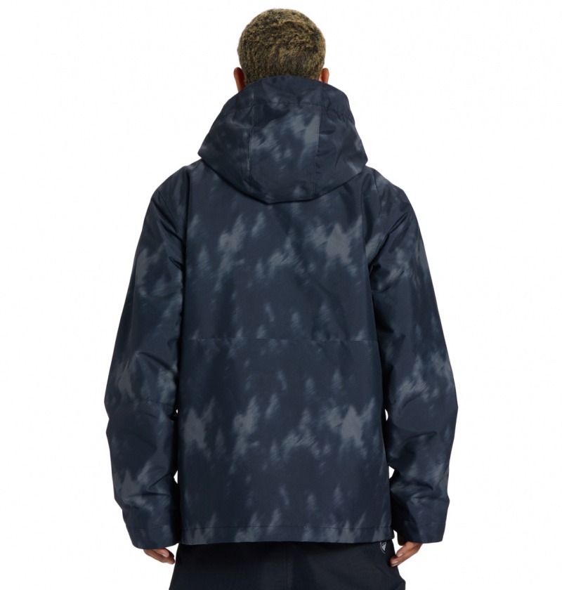 Black Tree Runs DC Shoes Basis Print - Technical Snow Jacket | XSJEHW-973