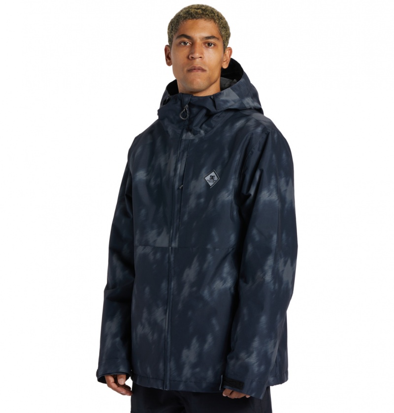 Black Tree Runs DC Shoes Basis Print - Technical Snow Jacket | XSJEHW-973