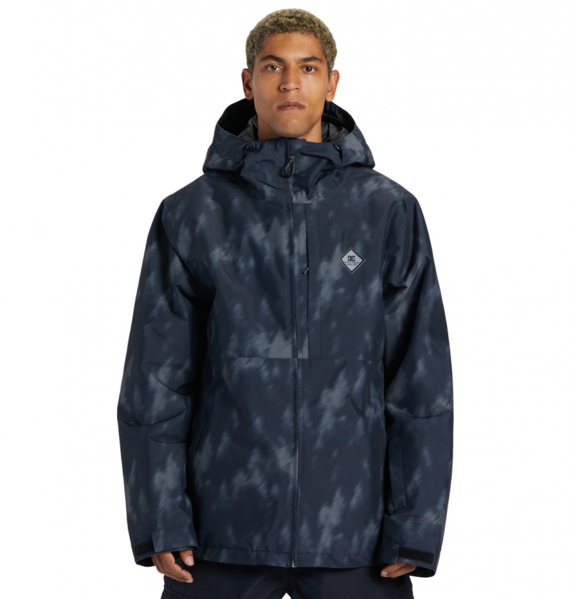 Black Tree Runs DC Shoes Basis Print - Technical Snow Jacket | XSJEHW-973