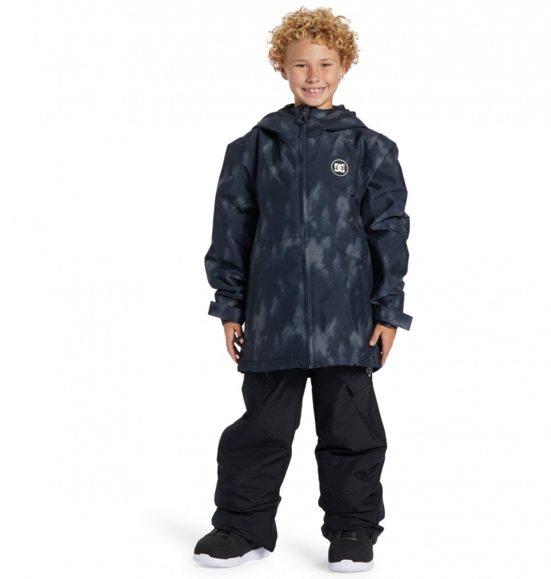 Black Tree Runs DC Shoes Basis Print - Technical Snow Jacket 8-16 | VXZERC-627