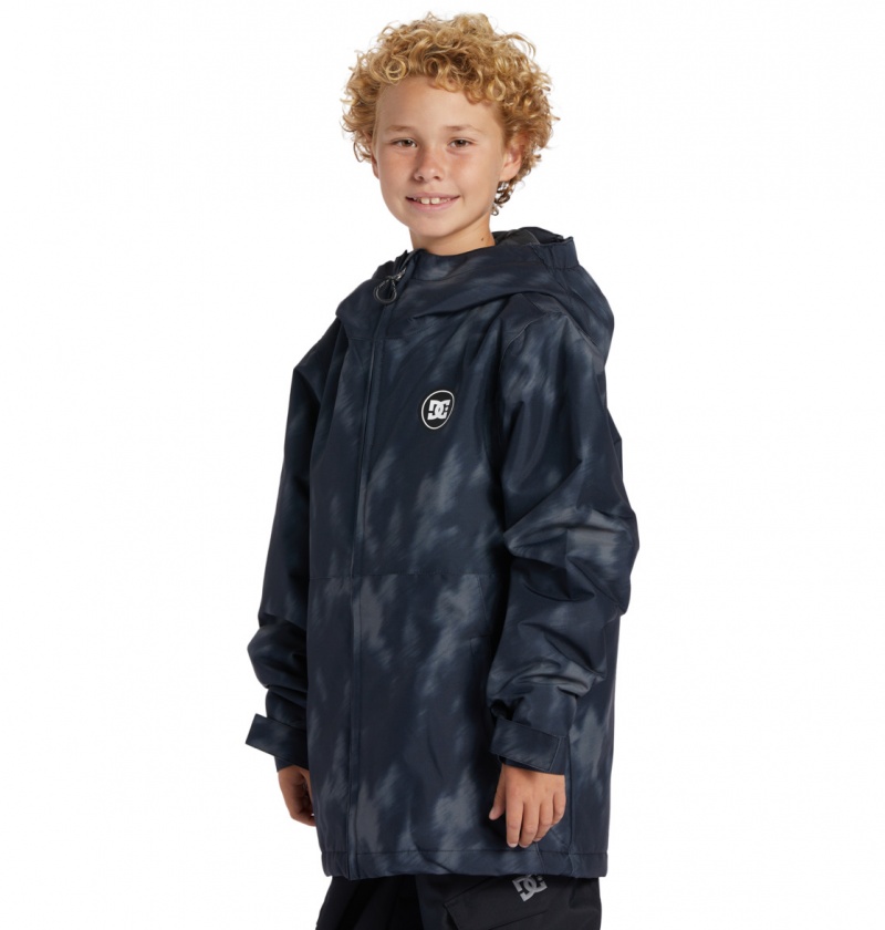 Black Tree Runs DC Shoes Basis Print - Technical Snow Jacket 8-16 | VXZERC-627