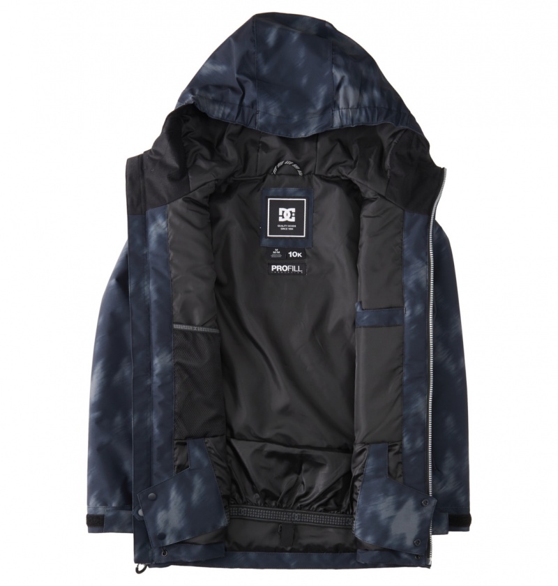 Black Tree Runs DC Shoes Basis Print - Technical Snow Jacket 8-16 | VXZERC-627