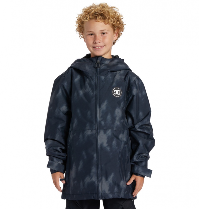 Black Tree Runs DC Shoes Basis Print - Technical Snow Jacket 8-16 | VXZERC-627