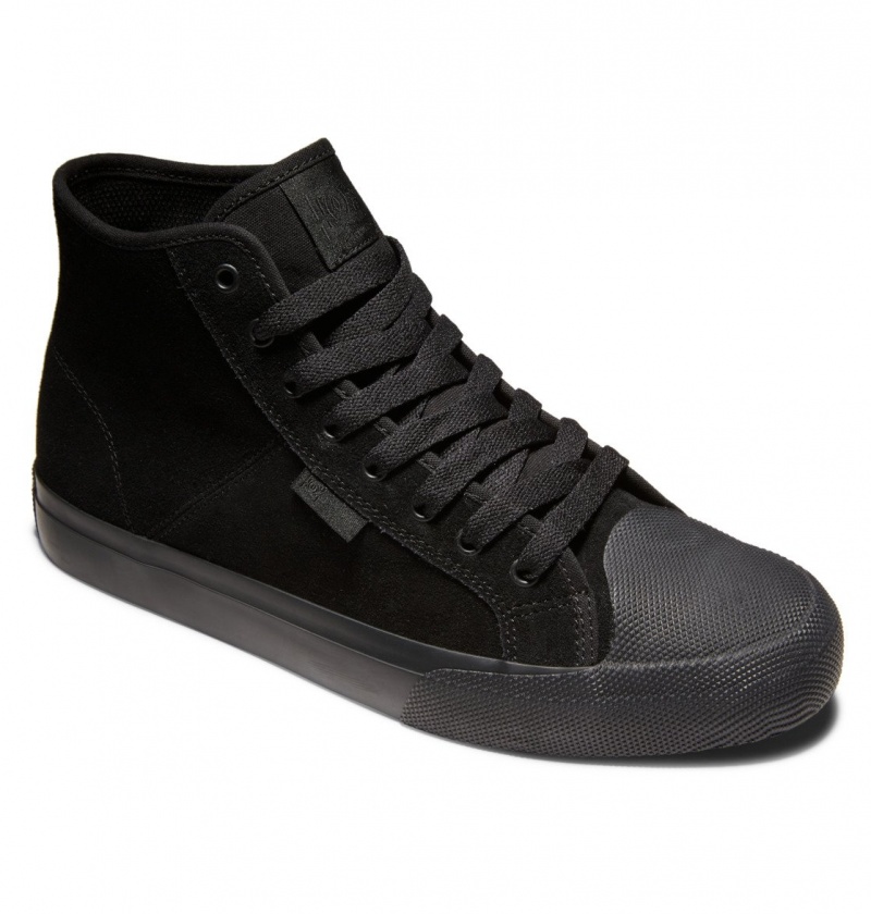 Black / Battleship / Black DC Shoes Manual Hi RT S - High-Top Skate Shoes | OMRXKB-740