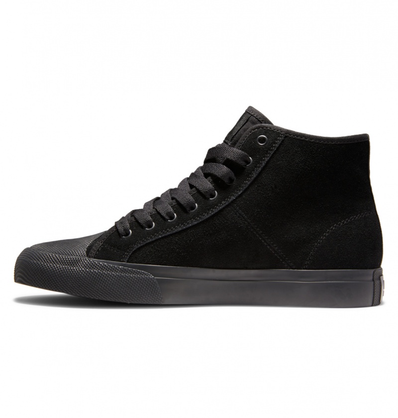 Black / Battleship / Black DC Shoes Manual Hi RT S - High-Top Skate Shoes | OMRXKB-740