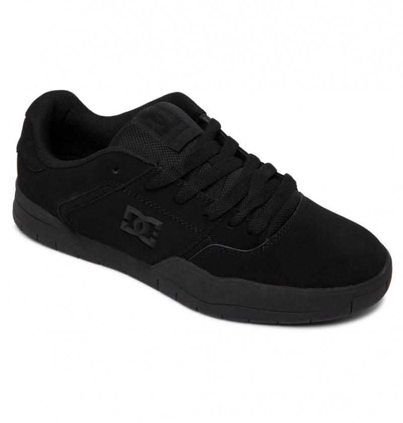 Black / Black DC Shoes Central - Leather Shoes | IJTZNU-486