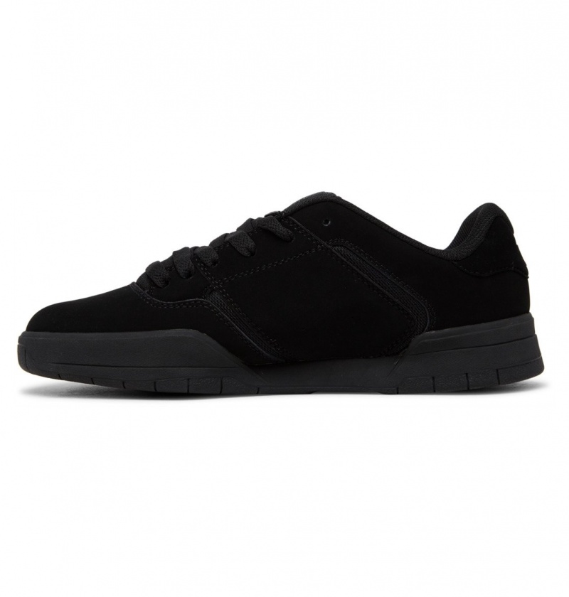 Black / Black DC Shoes Central - Leather Shoes | IJTZNU-486