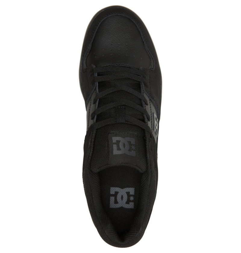 Black / Black / Black DC Shoes DC Cure - Leather Skate Shoes | YGTBAN-015