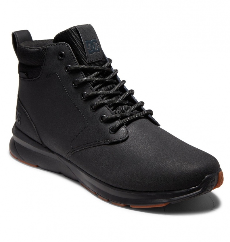 Black / Black / Black DC Shoes Mason 2 - Water Resistant Leather Shoes | LEOFDP-386