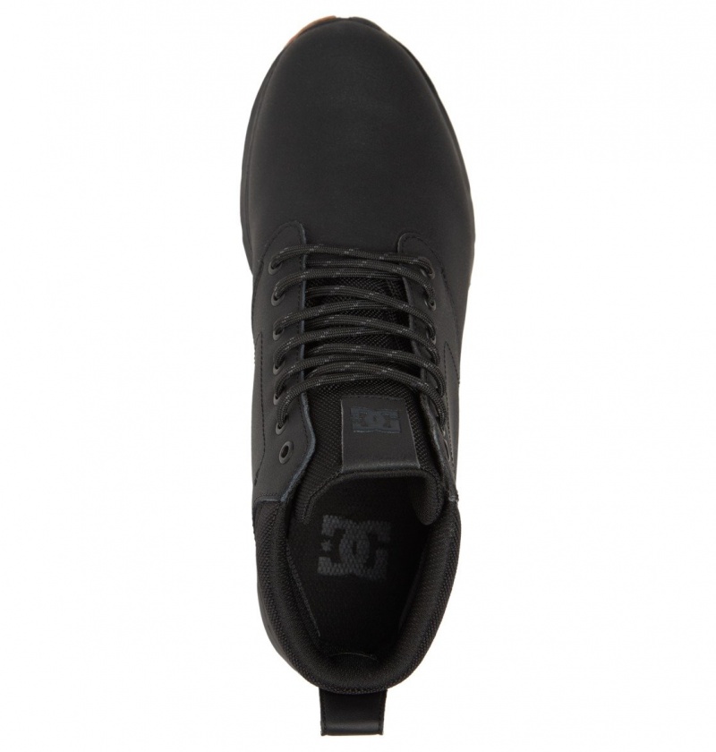 Black / Black / Black DC Shoes Mason 2 - Water Resistant Leather Shoes | LEOFDP-386