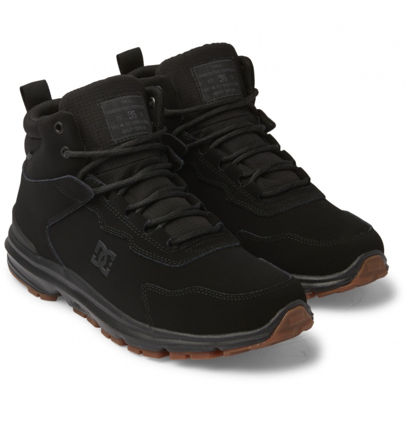 Black / Black / Black DC Shoes Mutiny - Leather Boots | PXWFZE-123