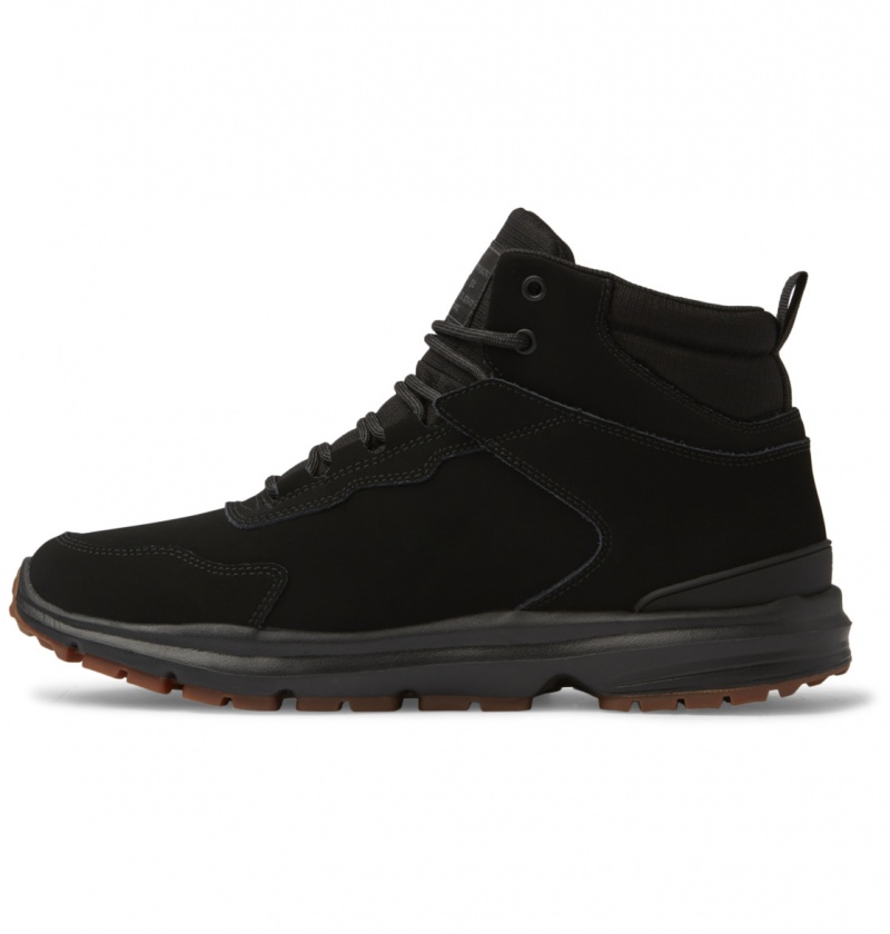 Black / Black / Black DC Shoes Mutiny - Leather Boots | PXWFZE-123