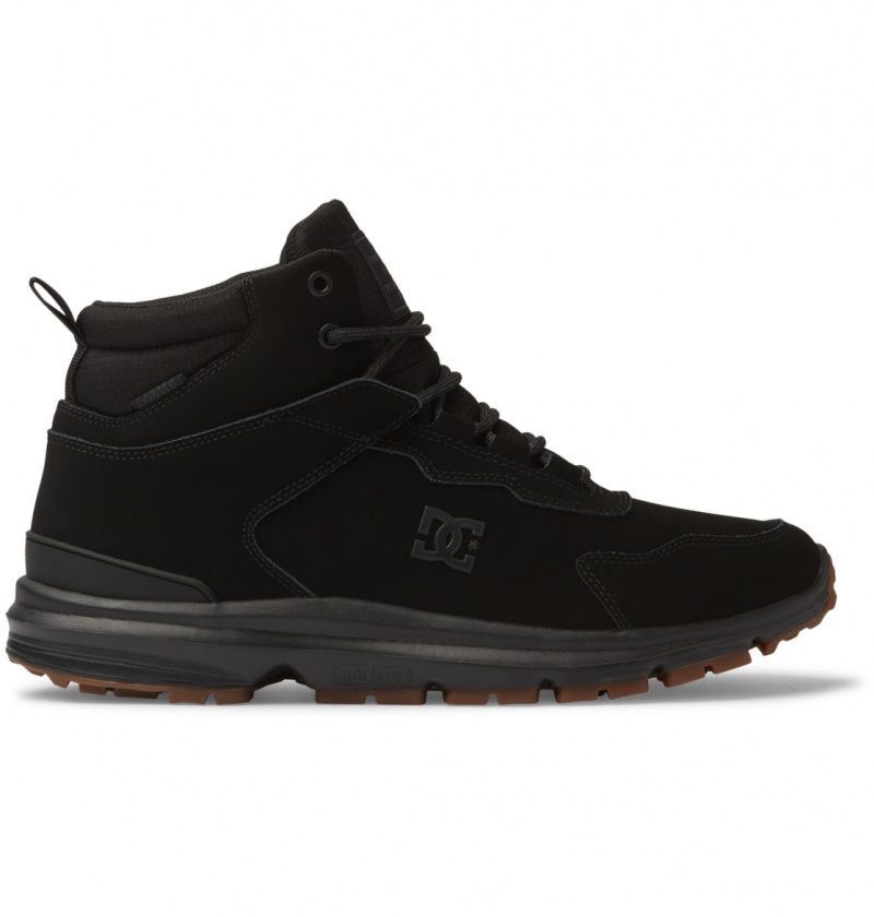 Black / Black / Black DC Shoes Mutiny - Leather Boots | PXWFZE-123