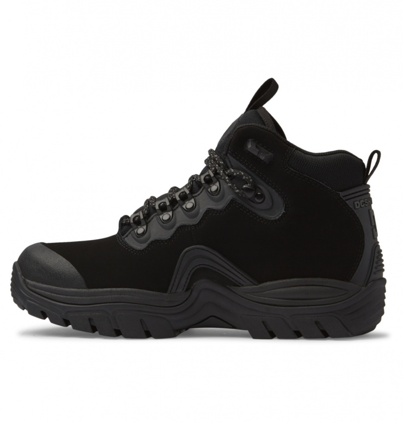 Black / Black / Black DC Shoes Navigator - Leather High Top Boots | WHVPFM-940