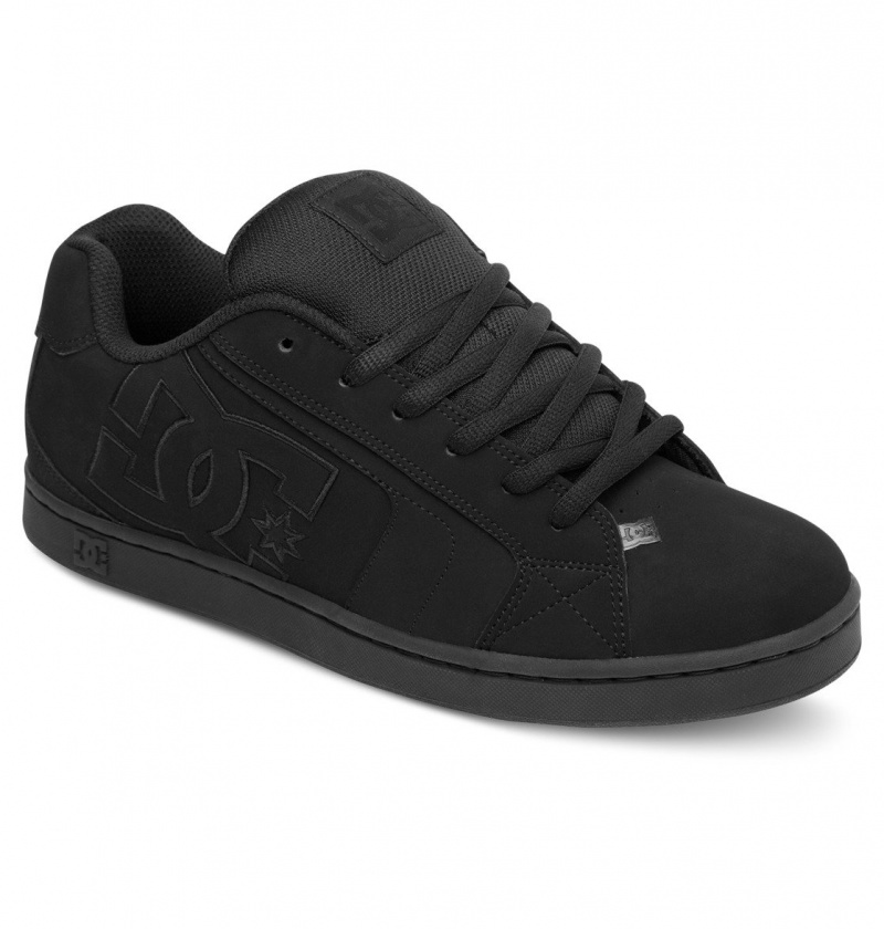 Black / Black / Black DC Shoes Net - Leather Shoes | DUOTQB-620