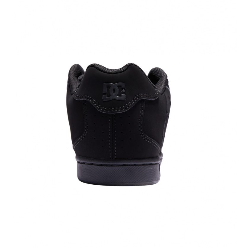 Black / Black / Black DC Shoes Net - Leather Shoes | DUOTQB-620