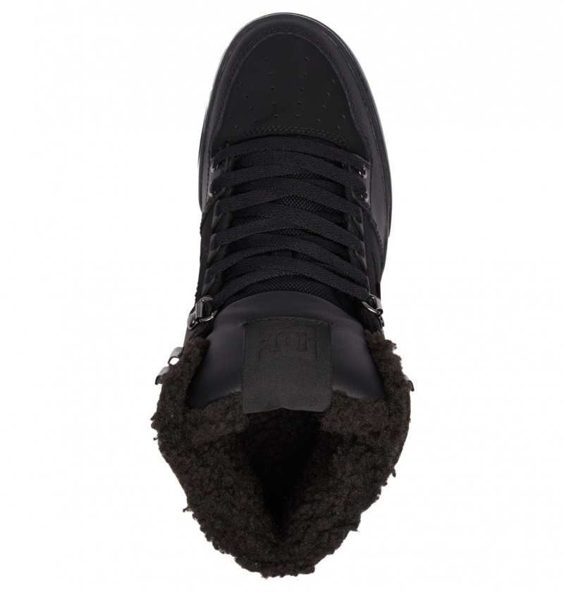 Black / Black / Black DC Shoes Pure High WNT - Winter High-Top Boots | ERPWFL-635