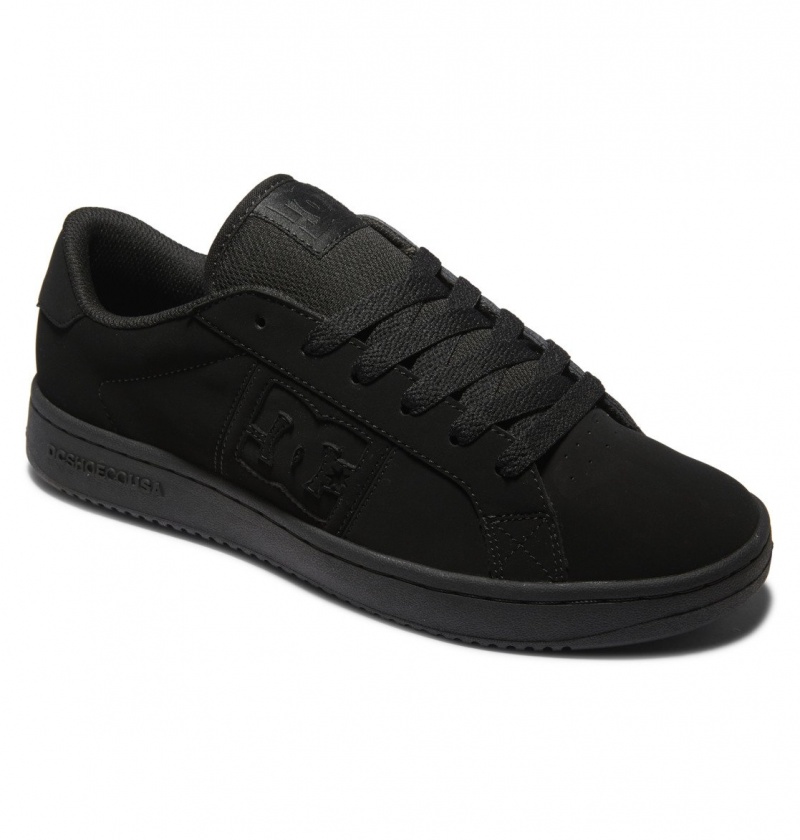 Black / Black / Black DC Shoes Striker - Leather Shoes | PDLNGY-490