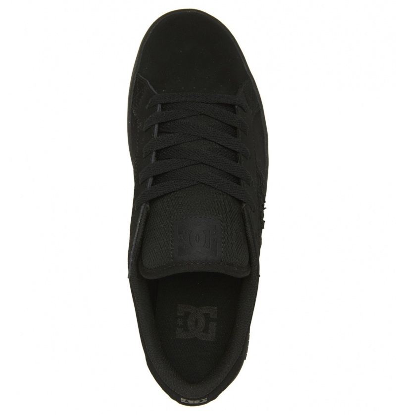 Black / Black / Black DC Shoes Striker - Leather Shoes | PDLNGY-490