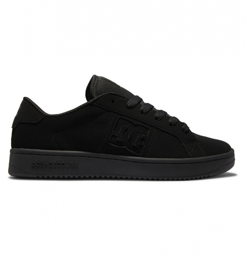 Black / Black / Black DC Shoes Striker - Leather Shoes | PDLNGY-490