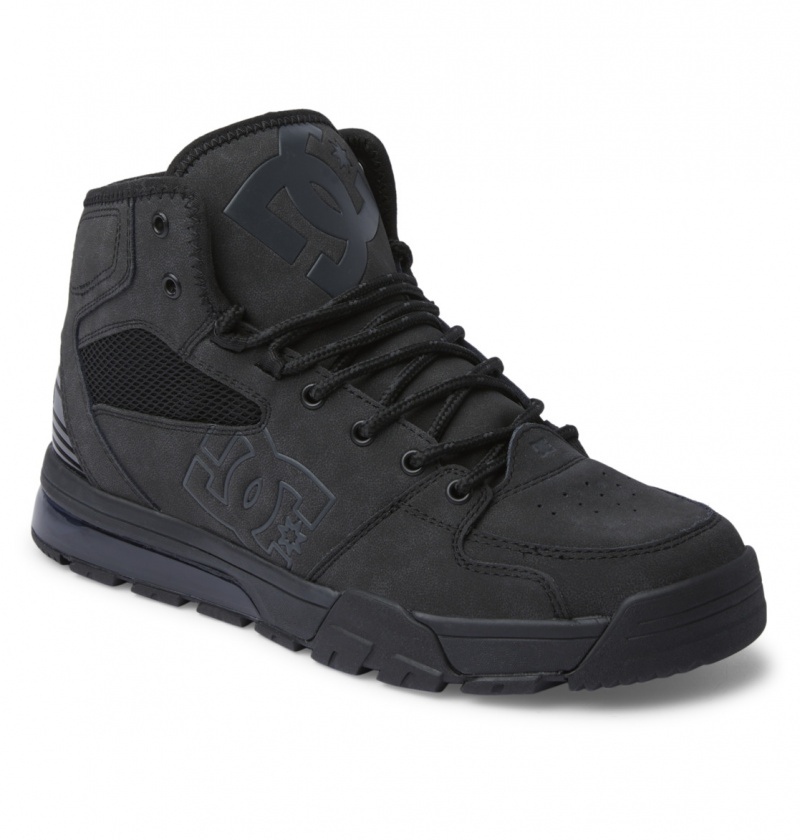 Black / Black / Black DC Shoes Versatile Hi WR - Lace-Up Boots | OYBPCJ-632