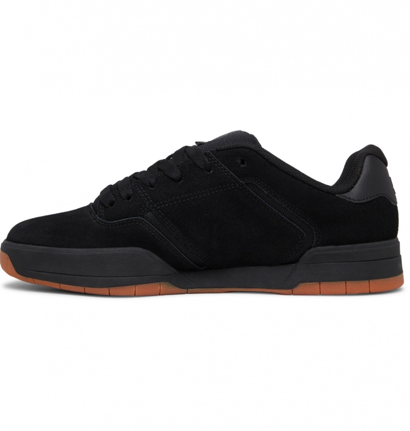 Black / Black / Gum DC Shoes Central - Leather Shoes | ZVIXPT-503