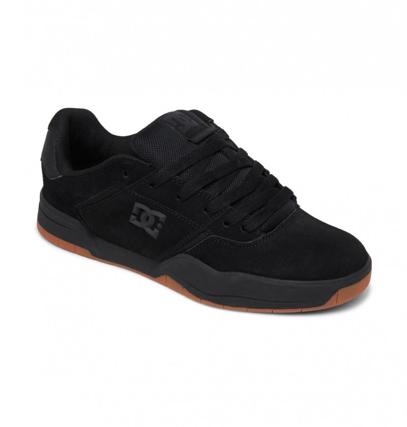 Black / Black / Gum DC Shoes Central - Leather Shoes | ZVIXPT-503