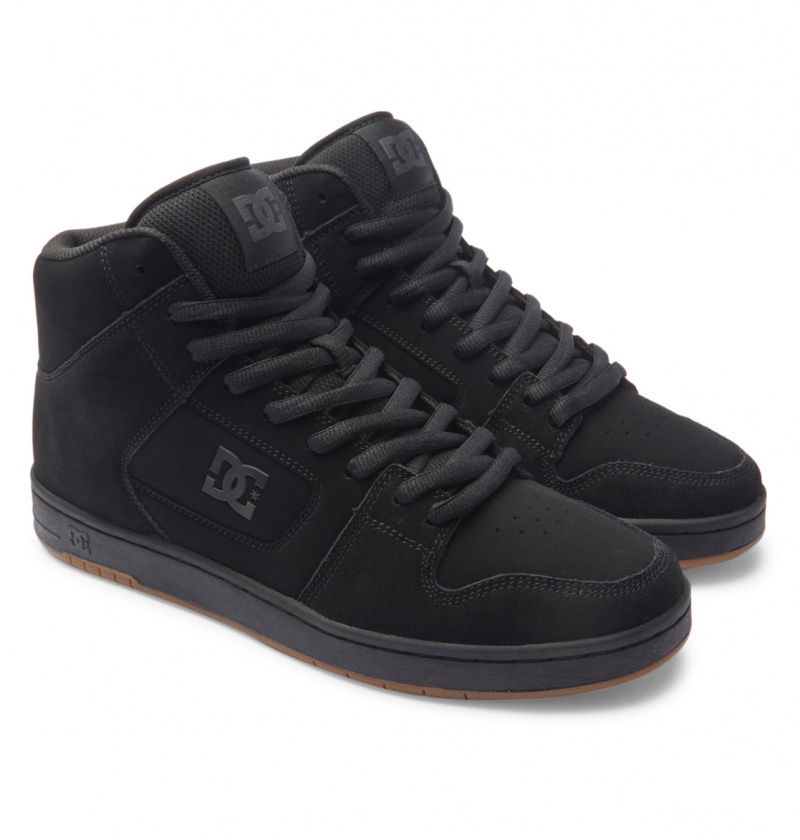 Black / Black / Gum DC Shoes Manteca 4 Hi - High-Top Shoes | DHCKAN-532